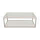 Aluminium coffee table and smoked glasses, France, circa 1980