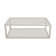Aluminium coffee table and smoked glasses, France, circa 1980
