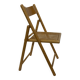 Chaise pliante vintage en bois avec assise en rotin design minimaliste des années 80