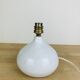 Vintage white ceramic fig lamp, dried flowers, 70s