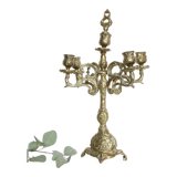 Candelabra and its smother, 5 lights, bronze