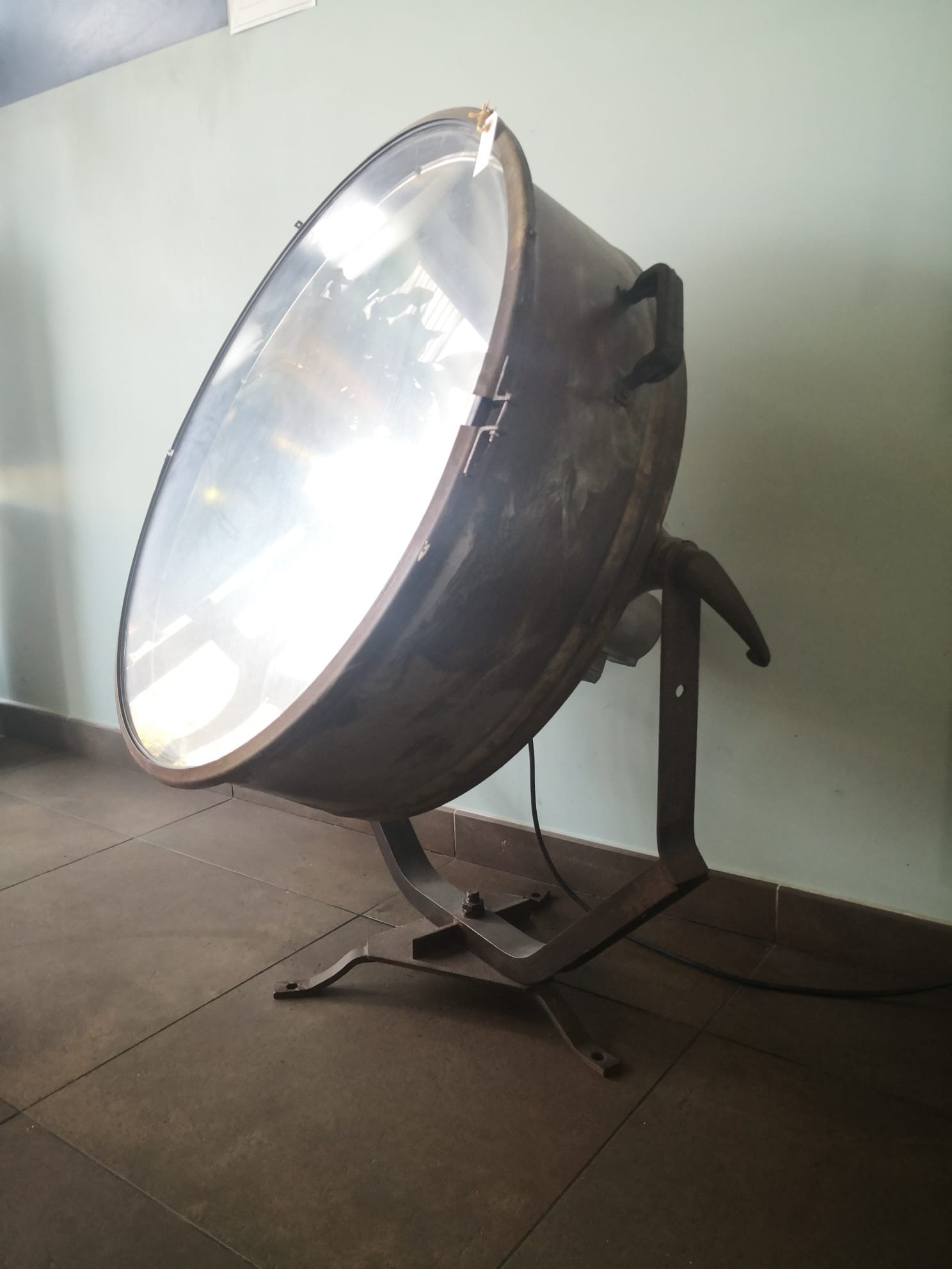 Vintage projector, football stadium, 50s, lighthouse