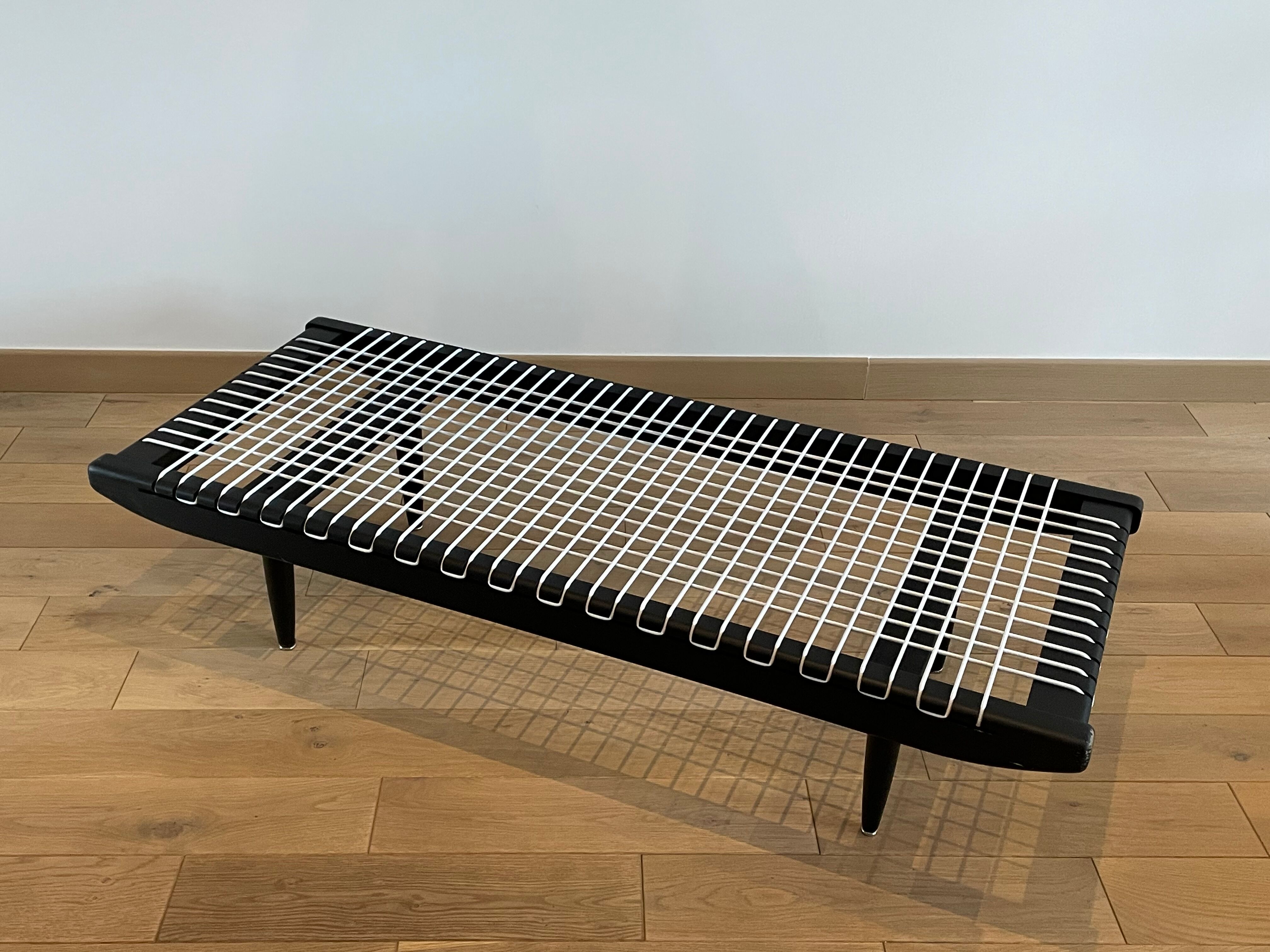Black lacquered coffee table by Georges Tigien,1960s