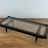 Table basse laquée noire par Georges Tigien,1960s