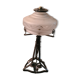 Lamp art deco and lampshade in opaque glass