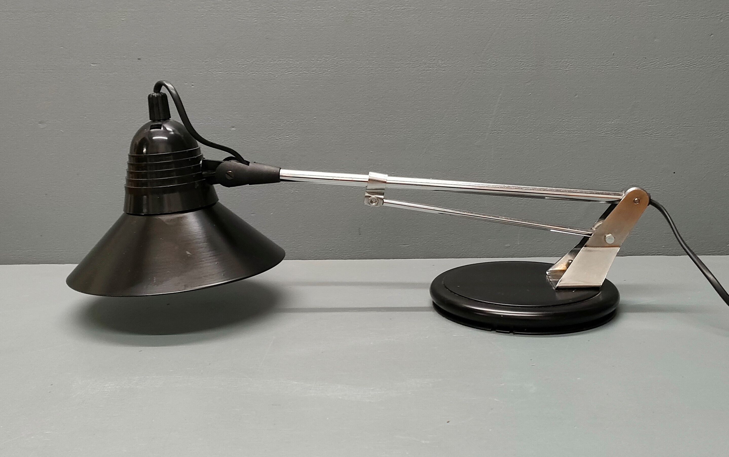 Vintage articulated black architect lamp Luminor ~ 70s ~ France