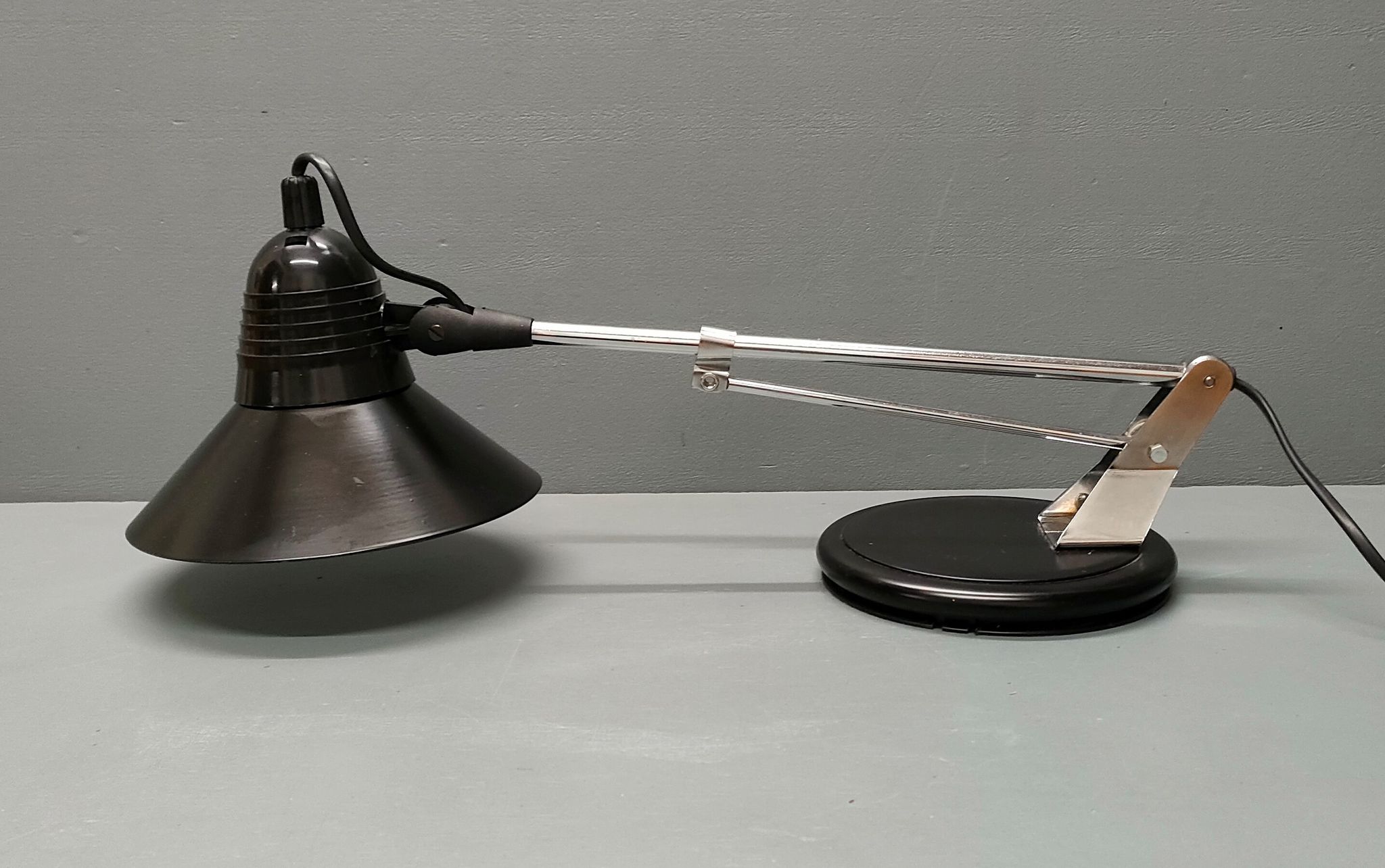 Vintage articulated black architect lamp Luminor ~ 70s ~ France