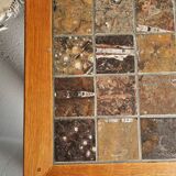 Brutalist coffee table 1960 to 1970 with inclusion of erfoud stone mosaic