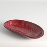 Merlot Red Stoneware Organic Shaped Bowl by Andersson & Johansson, Höganäs