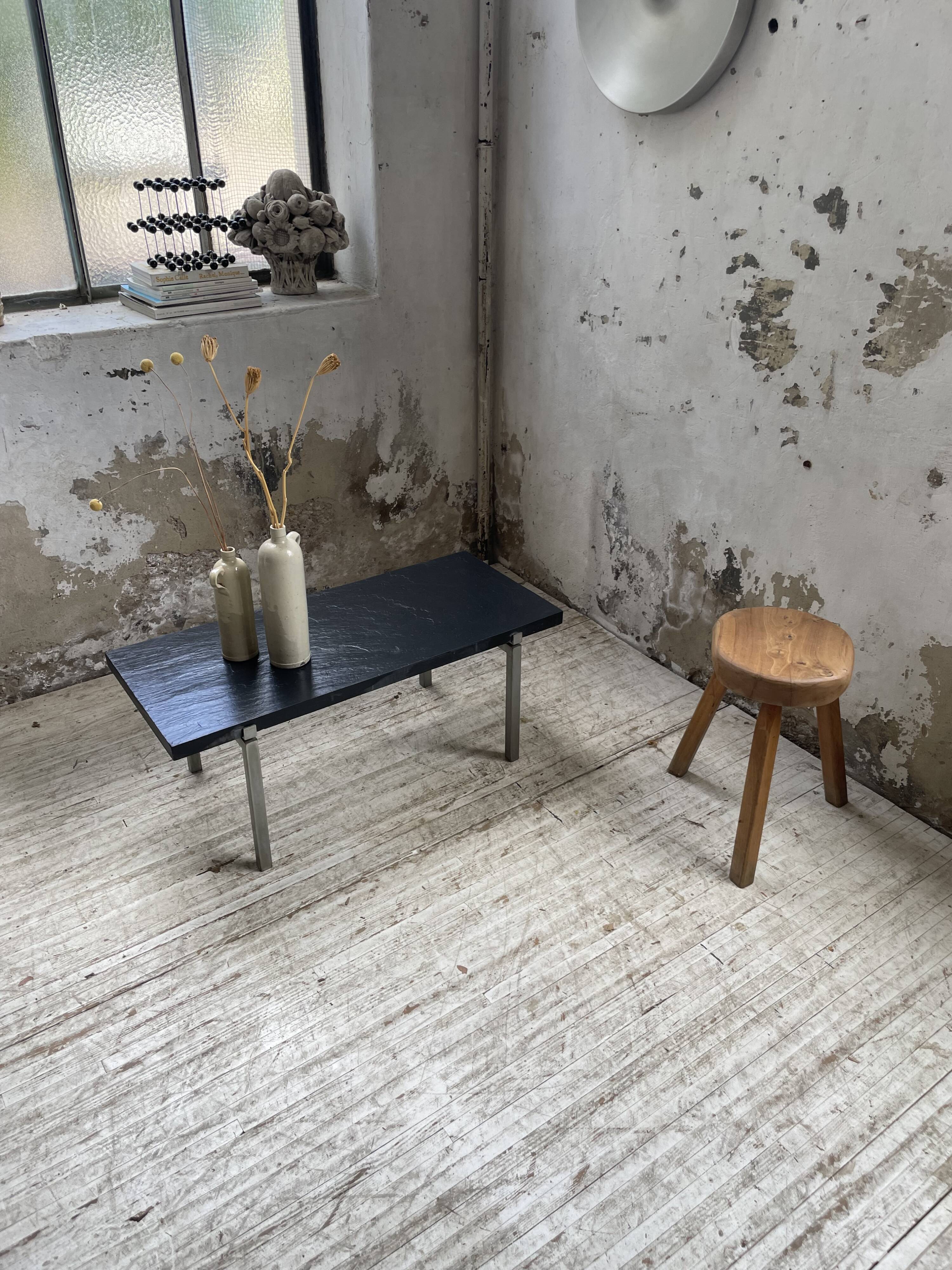 1950s slate coffee table