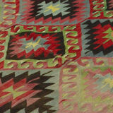 Anatolian handmade kilim rug 284 cm x 178 cm