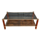 Coffee table with two trays by Pierre Vandel Paris 1980