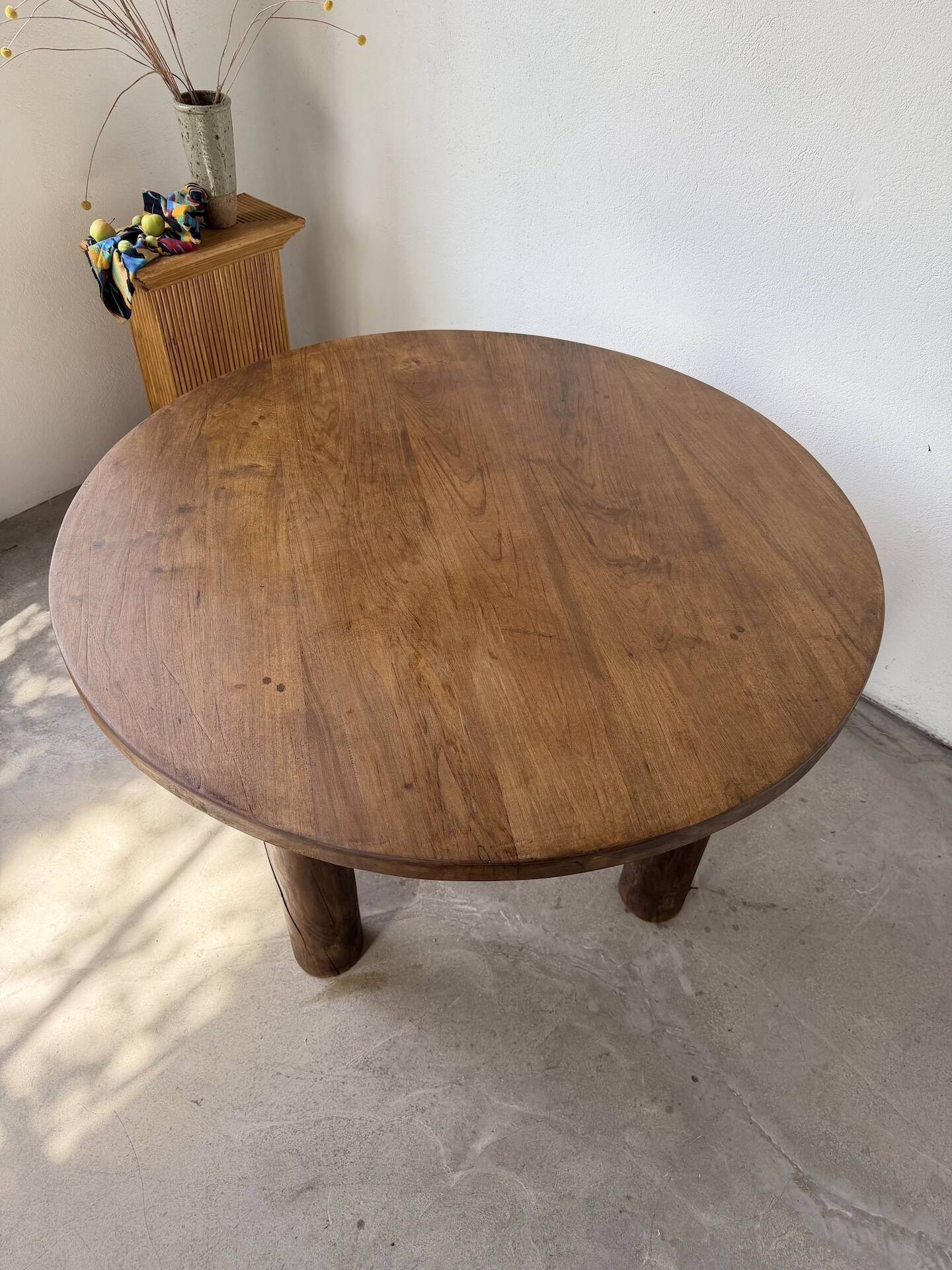 Round table 1950s constructivist walnut