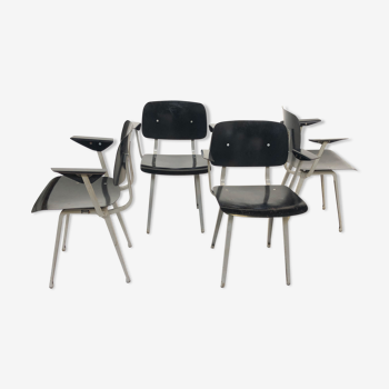 Lot de 4 chaises de Friso Kramer modèle Revolt