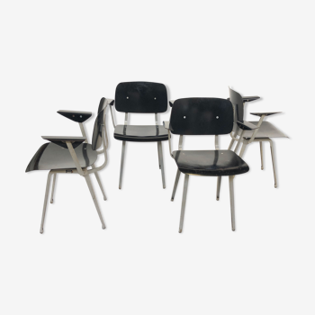 Set of 4 Revolt chairs by Friso Kramer
