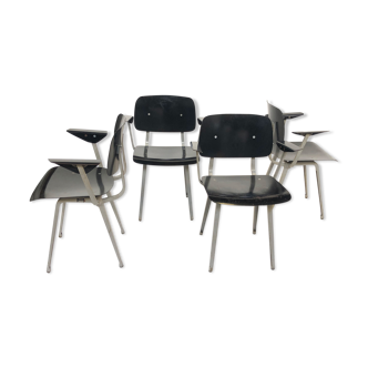 Set of 4 Revolt chairs by Friso Kramer