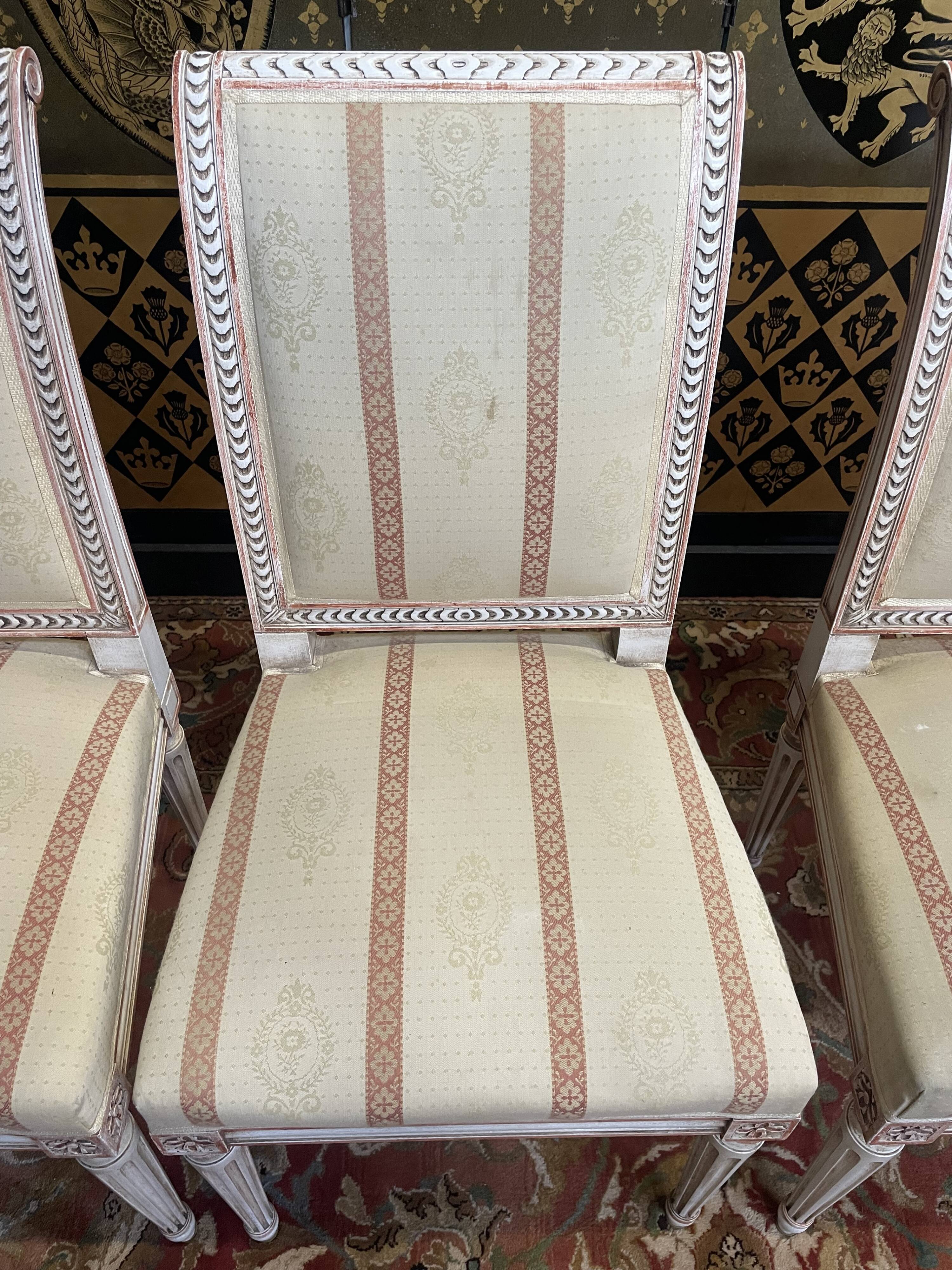 Suite of 4 Louis XVI style chairs