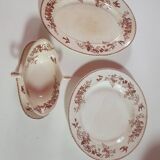 Set of dishes and gravy boat terre de feu ste francaise samaritaine
