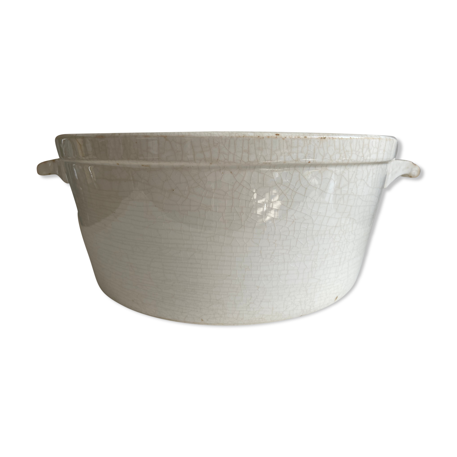 Enamelled ceramic salad bowl