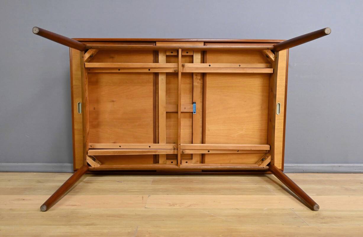 Extendable Teak Table, Dyrlund, Denmark – 1960s