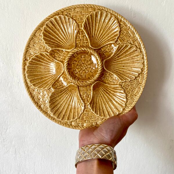 Service à huîtres Longchamp 12 assiettes et un plat