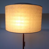 Scandinavian copper and teak floor lamp