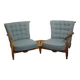 Fan bench by Guillerme and Chambron reupholstered