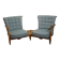 Fan bench by Guillerme and Chambron reupholstered