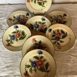 Lot de 8 assiettes  à dessert  St Clément  vintage