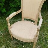 Pair of vintage antique Directoire style armchairs