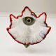 Portuguese mid century frosted glass tulip wall sconce lamp
