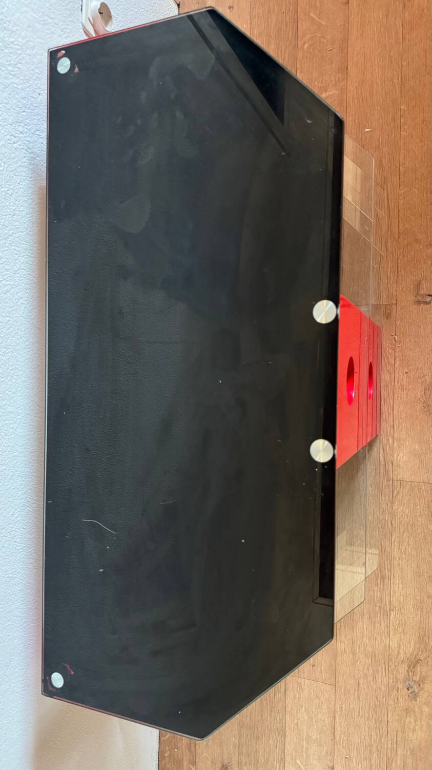 Designer glass coffee table