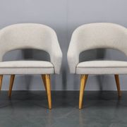 1960s Pair of Restored Shell Chairs, Czechoslovakia