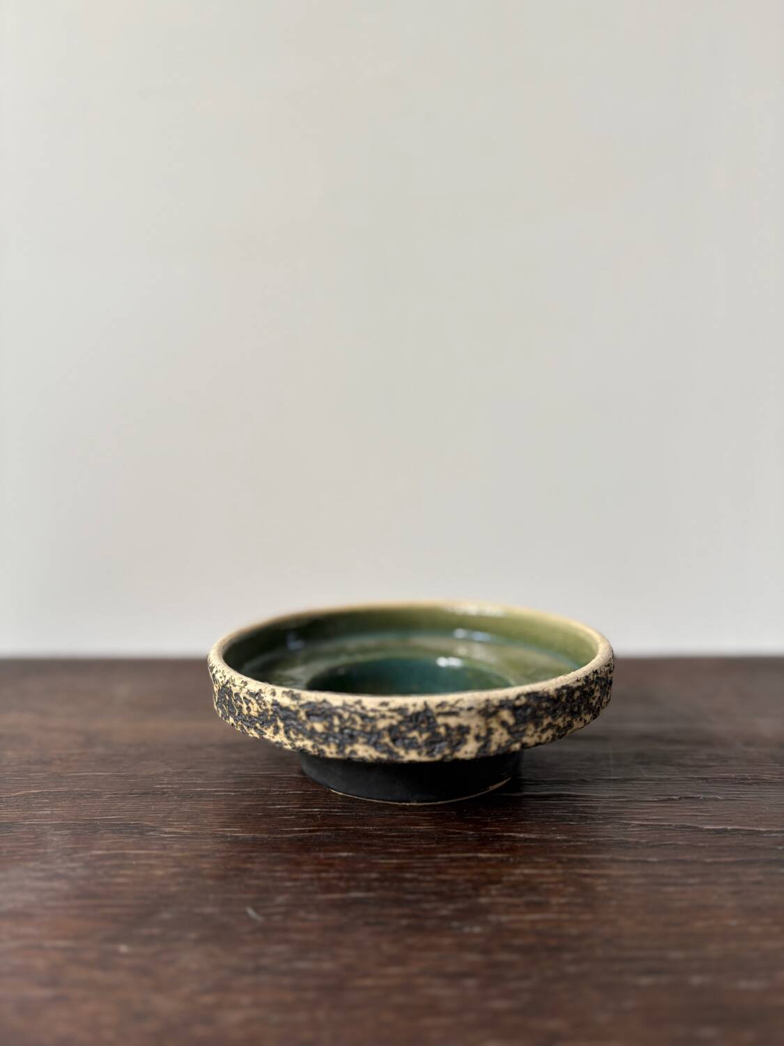 Pieter Groeneveldt vintage birch bark ceramic candle holder