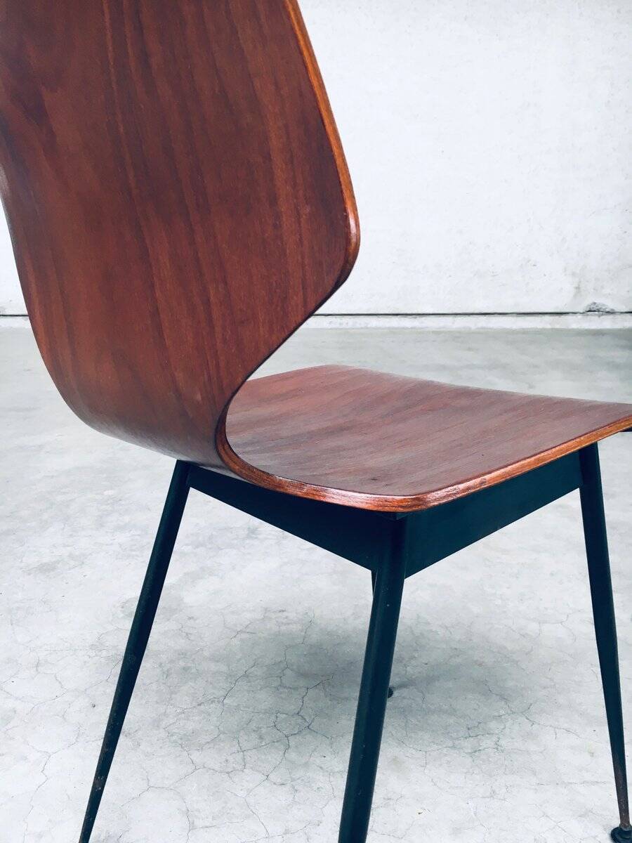 Mid-Century Modern Plywood Side Chairs attributed to Carlo Ratti for Legni Curvati, Italy, 1950s, Set of 3