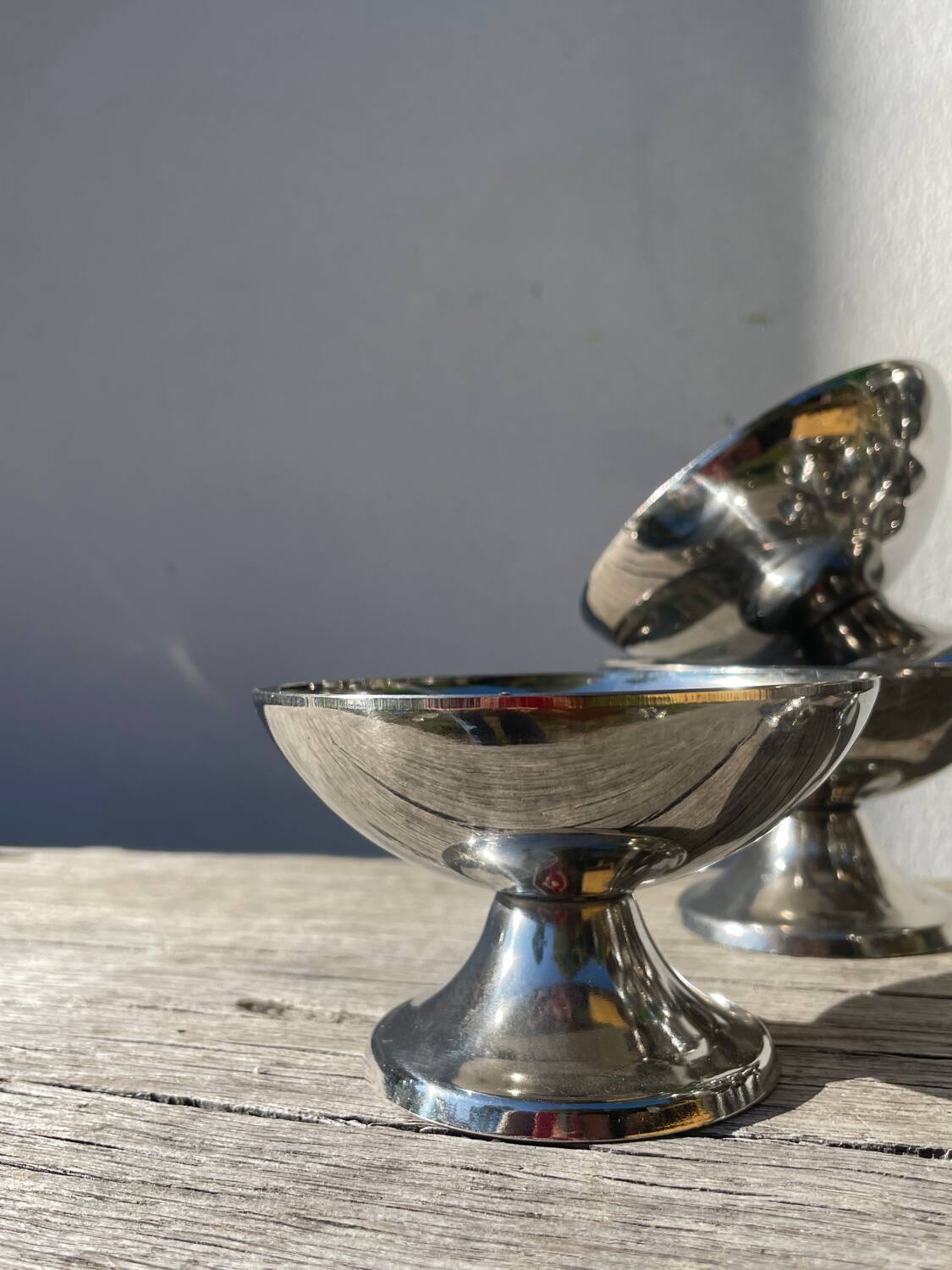 10 stainless steel cups 1970