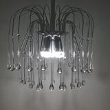 Italian waterfall chandelier with murano drops c1970