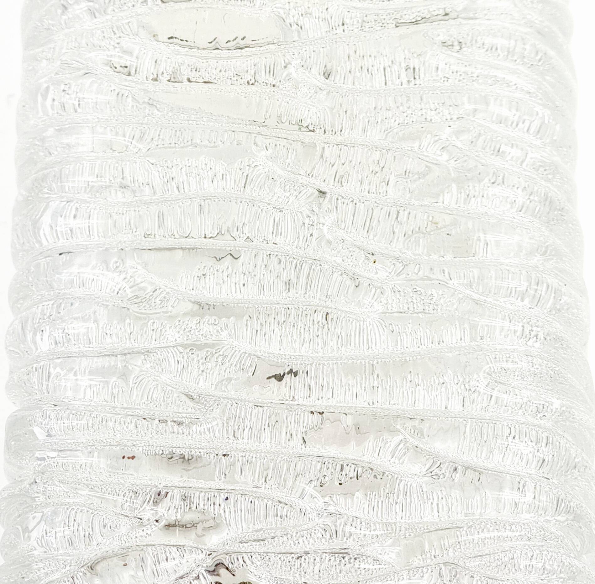 Mid-Century Murano Ice Glass Wall Light from Kaiser Leuchten, Germany, 1960