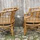 Paire de fauteuils en rotin, made in Italy