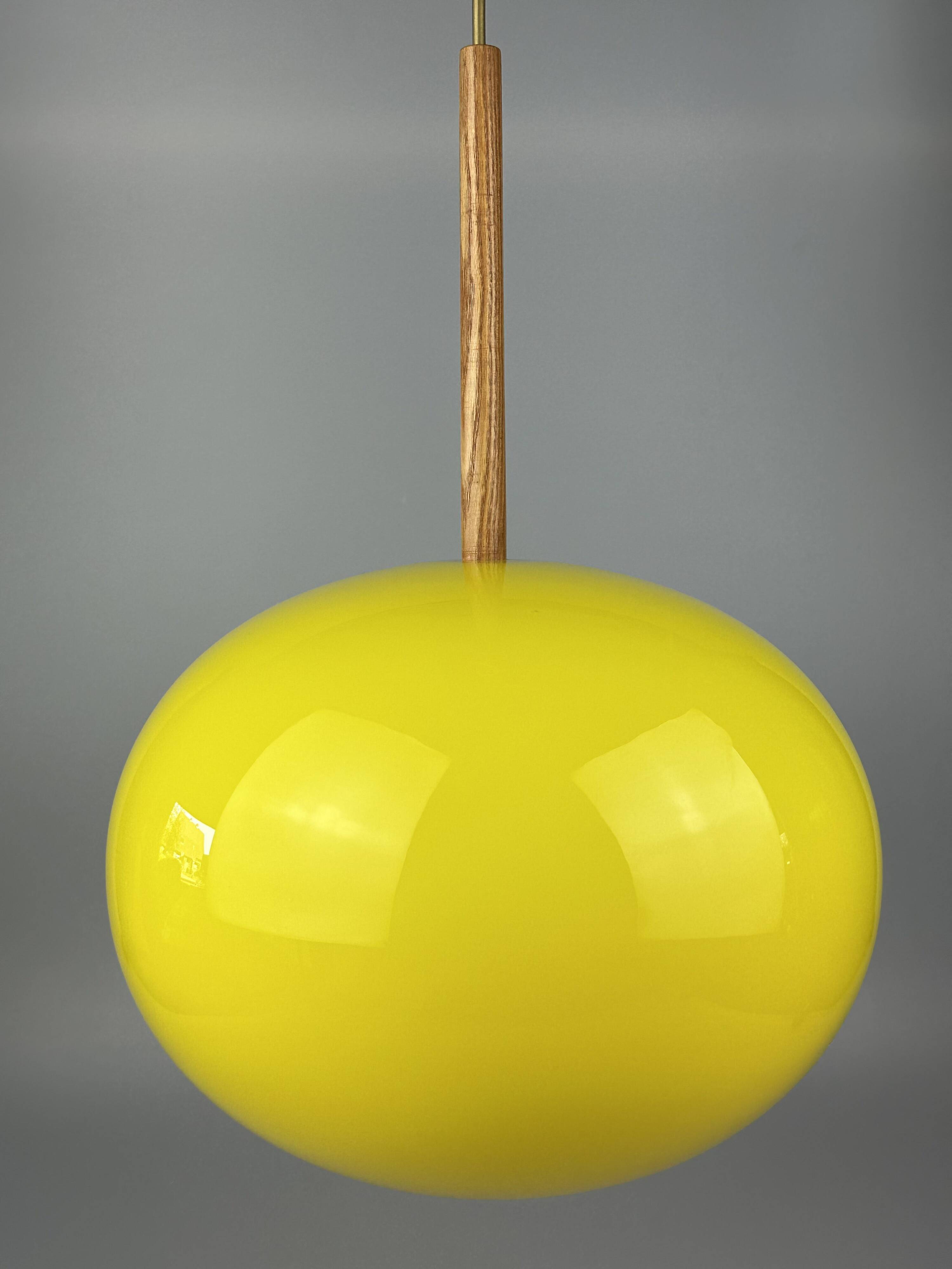 1960s/70s teak ceiling lamp by Uno & Östen Kristiansson for Luxus Sweden