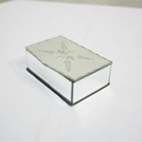 Art Deco jewelry box in beveled glass