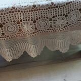 Antique handmade crochet tablecloth