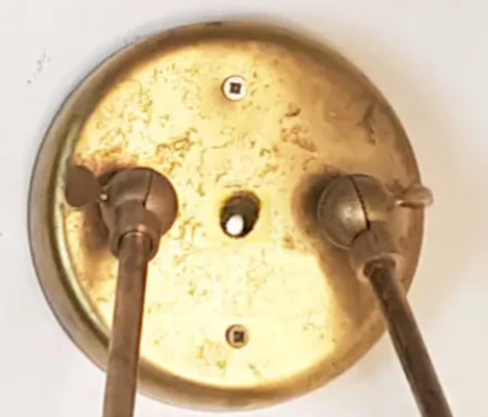 Double italian black and white wall sconce