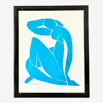 Affiche Femme Nu bleu II