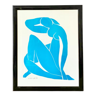 Affiche Femme Nu bleu II