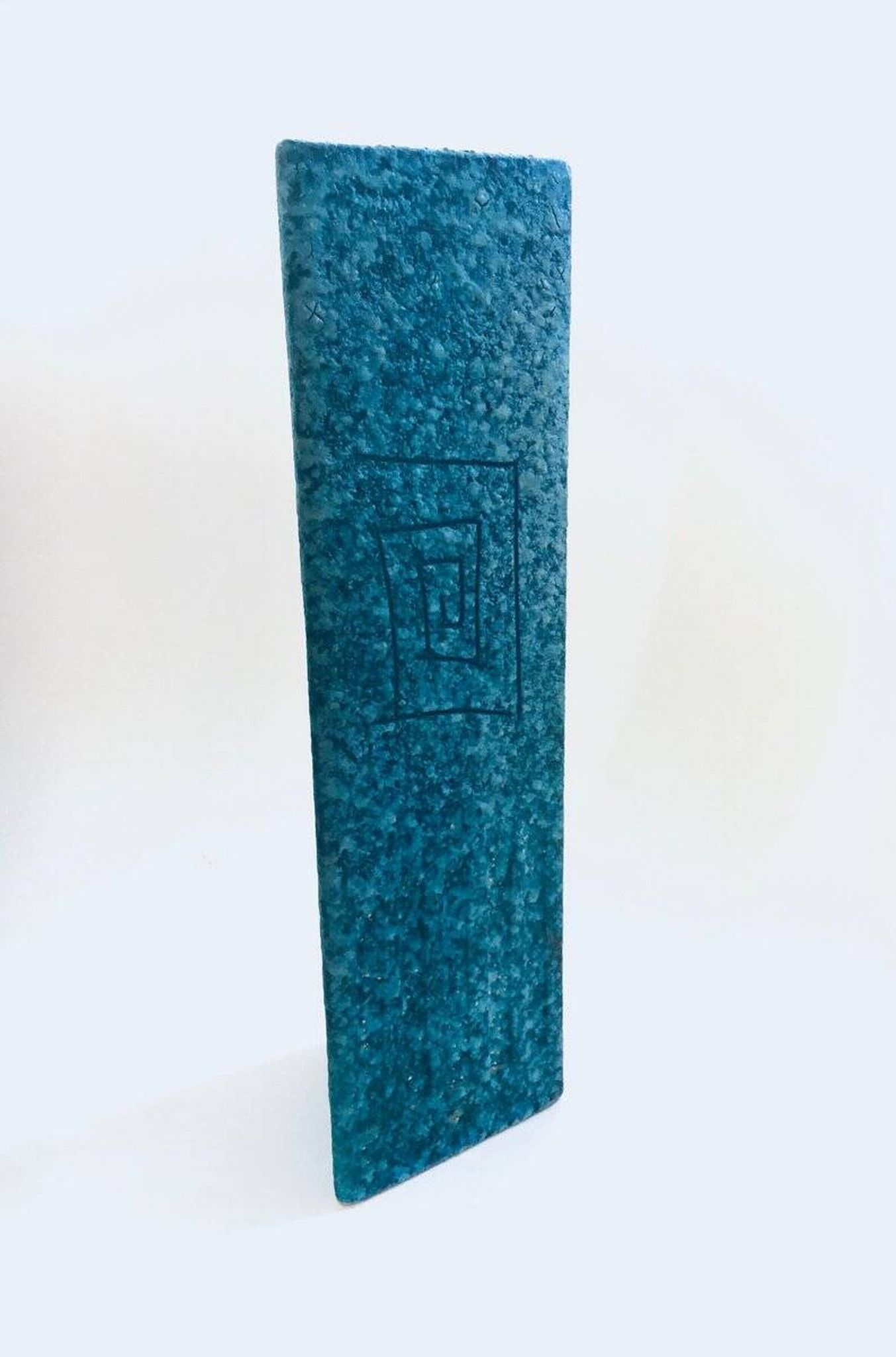 Art Ceramics Sgraffito Triangular Vase by Alvino Bagni for Raymor, 1960s