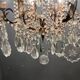 Italian crystal tole chandelier, 1960s