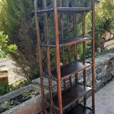 Large mid century bamboo library