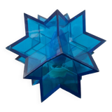 Vintage blue plexiglass star lamp