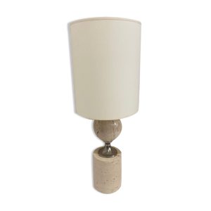 Lampe par philippe Barbier en travertin, 1970